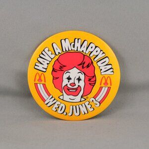 Mc Donad's Memrobalia - Mc Happy Pin (Large) - Canadian Variant